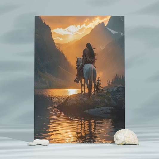 Guardian of the Golden Horizon Native American Canvas
