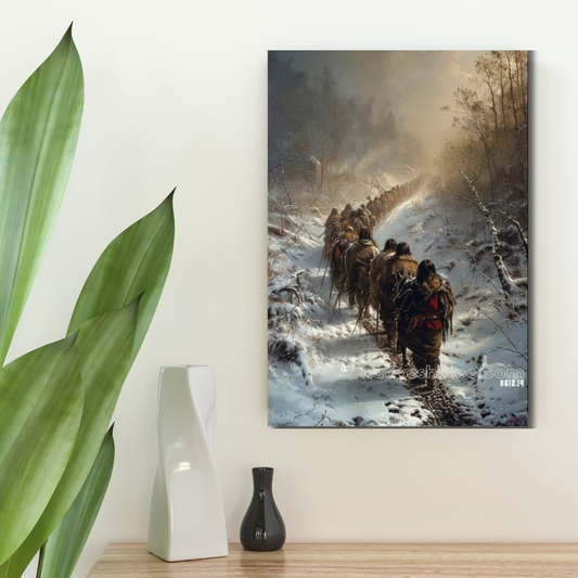 The Long Journey Native American Canvas