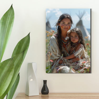 Sacred Bonds of Heritage: A Native American Canvas