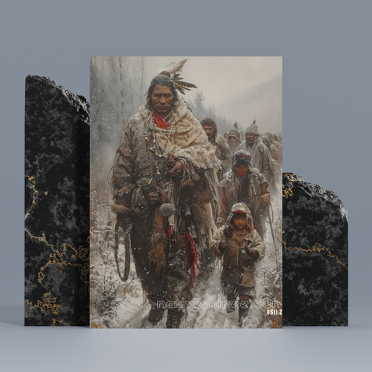 Trail of Resilience: A Native American Canvas