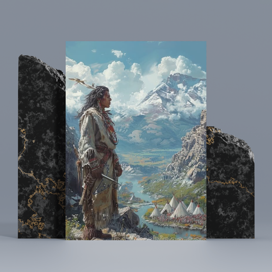 Sentinel of the Valley: A Native American Canvas