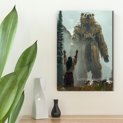 Moonlit Guardians: A Native American Canvas (Copy)