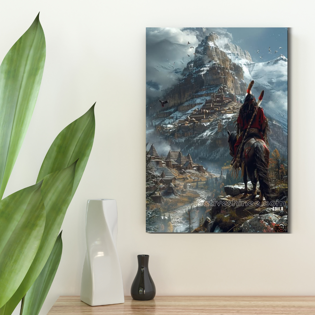 Summit of the Spirit Dwellers: A Native American Canvas