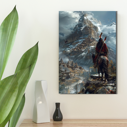 Summit of the Spirit Dwellers: A Native American Canvas