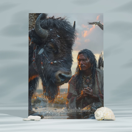 Sacred Bond by the Water Native American Canvas