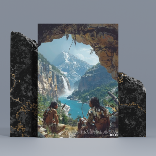 Guardians of the Sacred Waters: A Native American Canvas