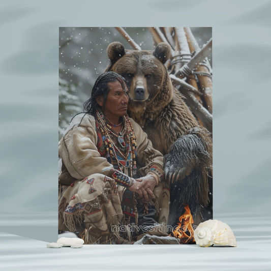 Winter Guardians Native American Canvas