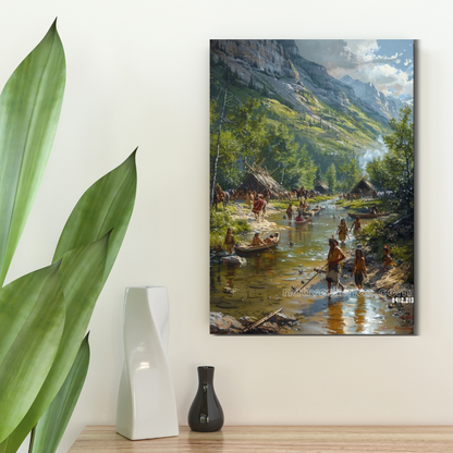 Harmony of the Valley: A Native American Canvas