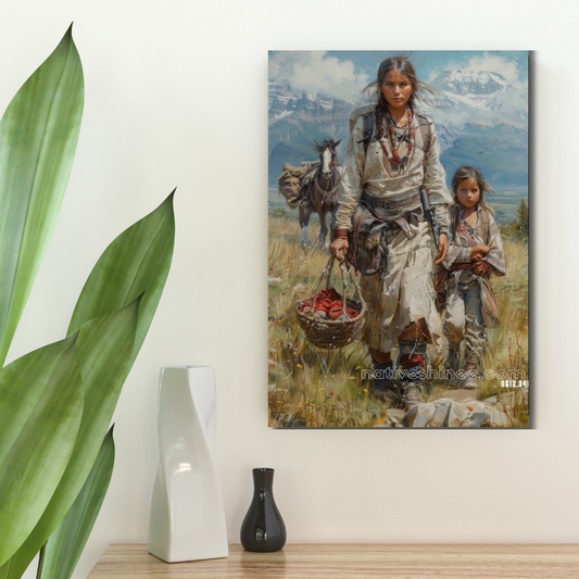 The Guardian of the Falls: A Native American Canvas (Copy)