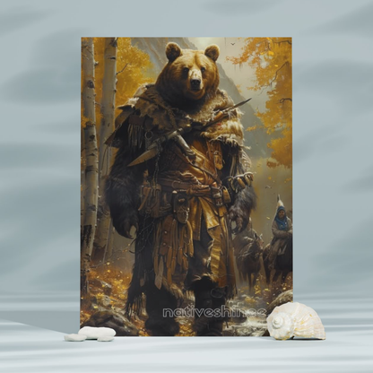 Guardian of the Autumn Woods Native American Canvas