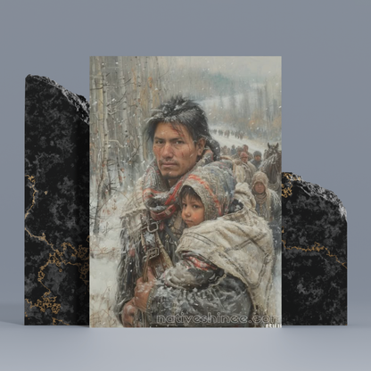 Shelter in the Storm: A Native American Canvas