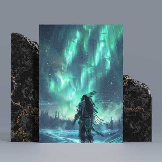 Whispers of the Northern Lights Native American Canvas