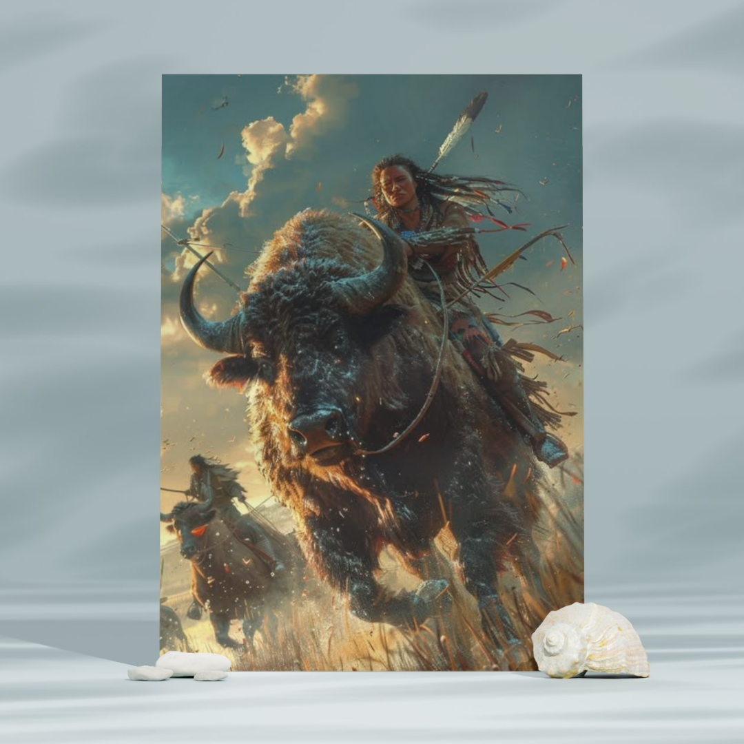 Spirit of the Hunt Native American Canvas