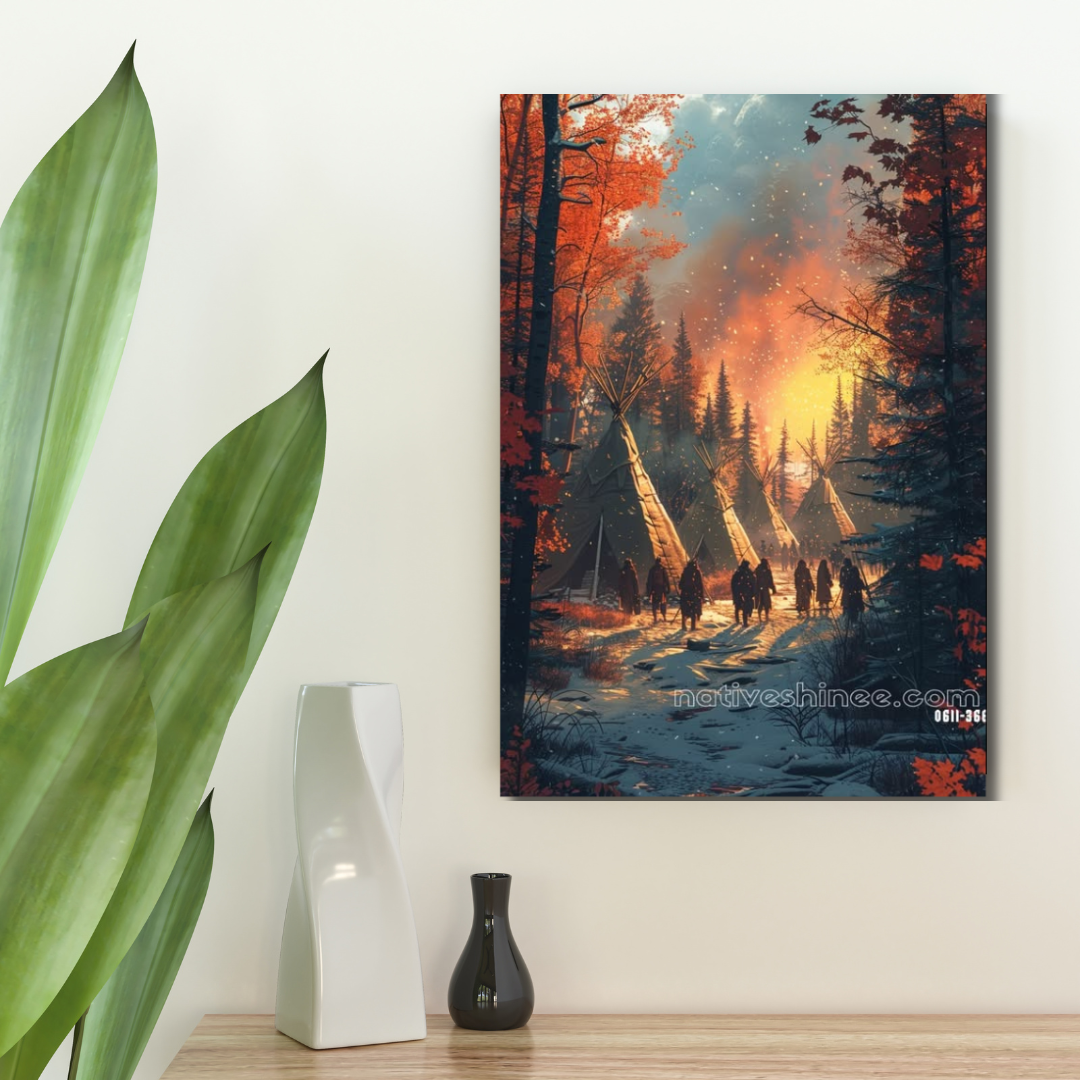 Fires of the Ancestors Native American Canvas