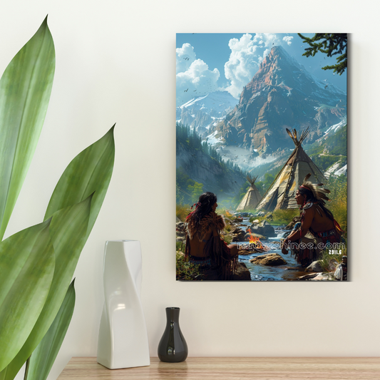 Fireside Wisdom Native American Canvas