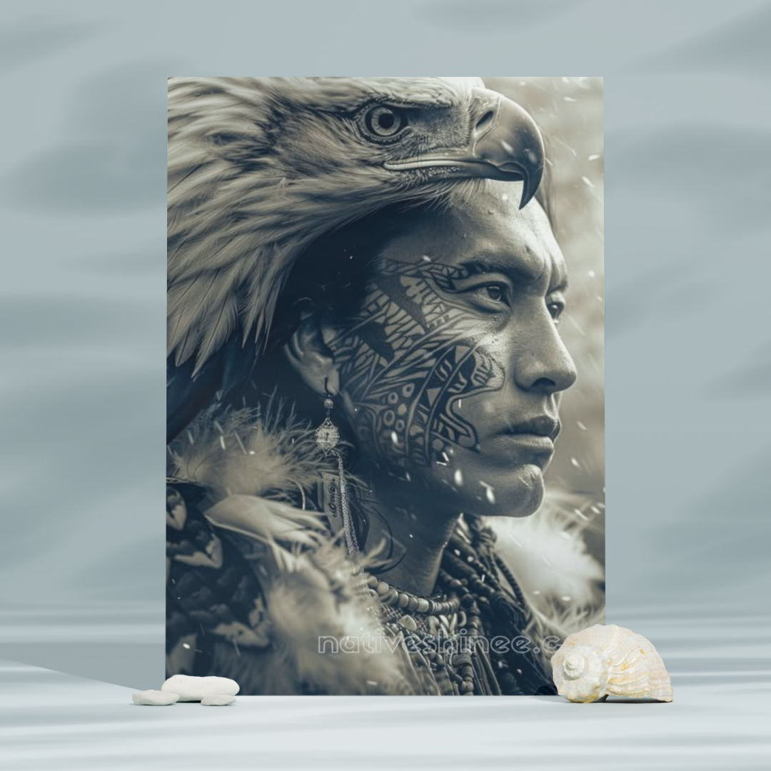 Eagle’s Spirit Gaze Native American Canvas
