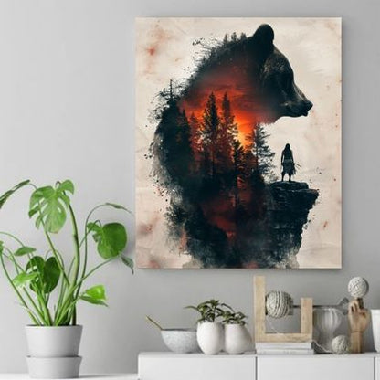 Spirit of the Bear Native American Canvas VA