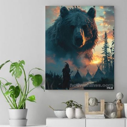 Spirit of the Great Bear Native American Canvas