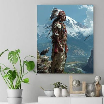 Eagle's View - Warrior Native American Canvas