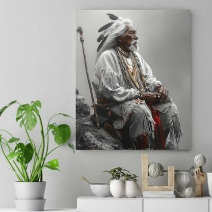 Elder of the Mist Native American Canvas