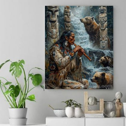 Harmony of the Wild Native American Canvas