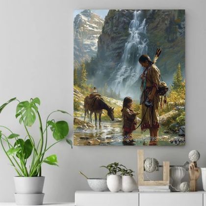 Bond of Generations Native American Canvas