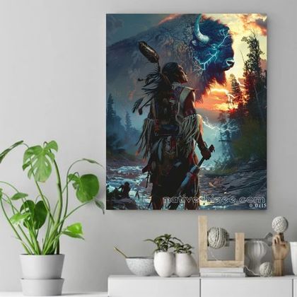 Thunder Spirit of the Plains Native American Canvas