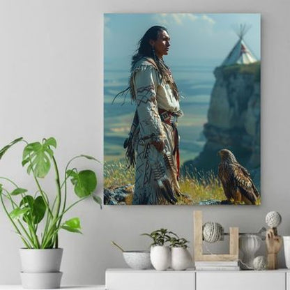 Guardian of the High Plains Native American Canvas