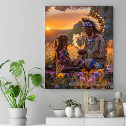 Generations of Wisdom Native American Canvas