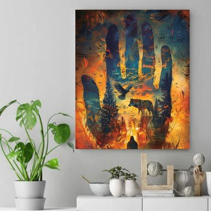 The Hand of Nature’s Spirit Native American Canvas