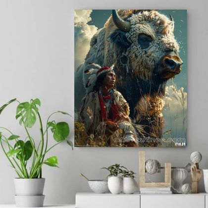 Guardian of the Plains Native American Canvas