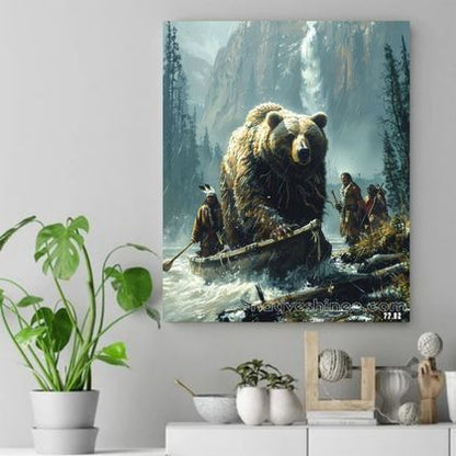 Guided by the Spirit Bear Native American Canvas