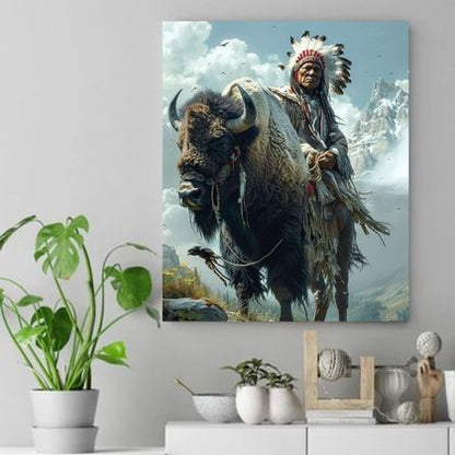 Guardian of the Plains Native American Canvas