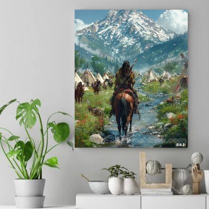 Return to the Sacred Valley Native American Canvas