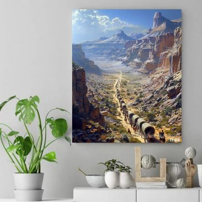 The Long Journey Through the Canyon Native American Canvas