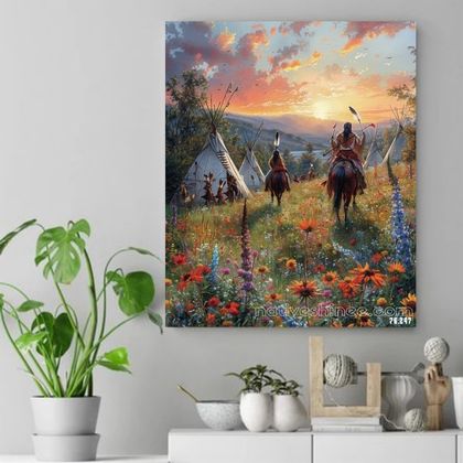 Harmony of Nature Native American Canvas