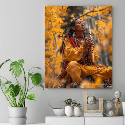 Melody of the Golden Forest Native American Canvas