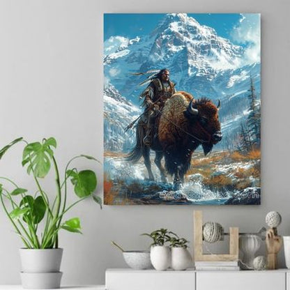 Guardian of the Peaks Native American Canvas VA