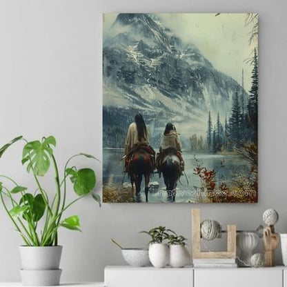 Journey into the Mountains Native American Canvas VA