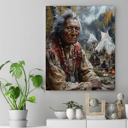 Wisdom of the Elders Native American Canvas VA