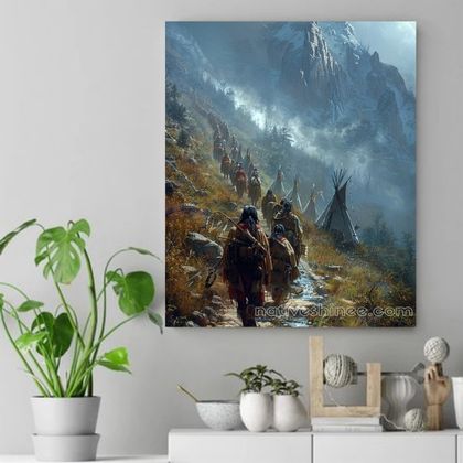 Journey Through the Sacred Mountains Native American Canvas VA