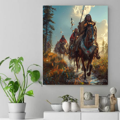 Riders of the Dawn Native American Canvas VA