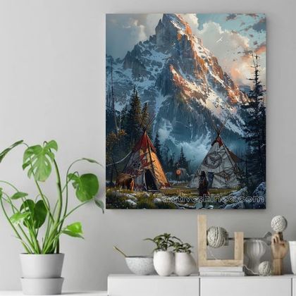 Guardians of the Peak Native American Canvas VA