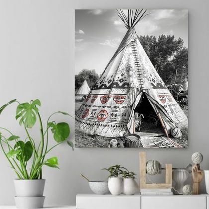 Teepee of Traditions Native American Canvas VA