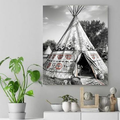 Teepee of Traditions Native American Canvas VA