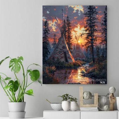 Reflections of Peace Native American Canvas VA