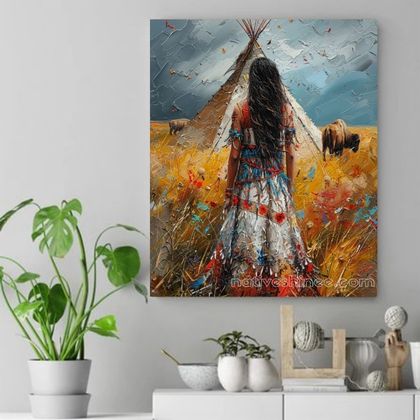 Spirit of the Plains Native American Canvas VA