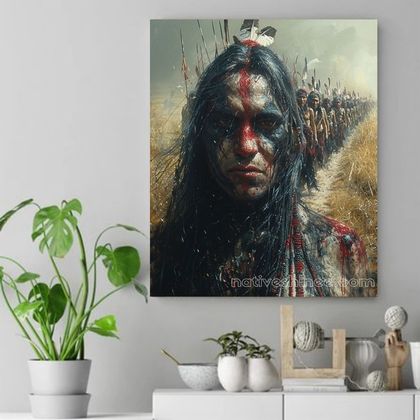 Eyes of the Warrior Native American Canvas VA