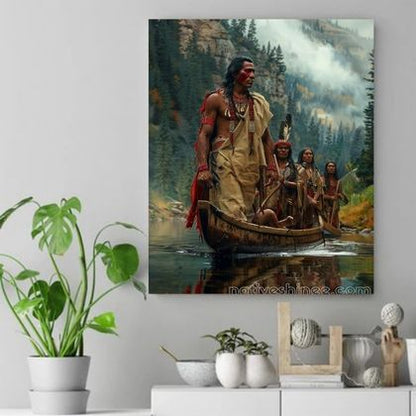 The Silent Journey Native American Canvas VA