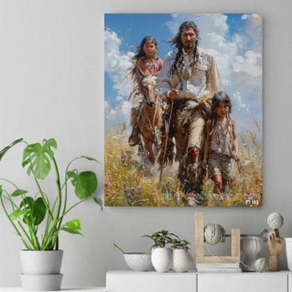 The Guiding Path Native American Canvas VA